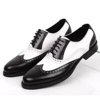 Brogue carved color matching men's business formal shoes 2 colors - Thumbnail 3