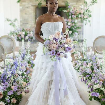 Luxury ball gown tiered puffy wedding dress bridal gown wedding gown