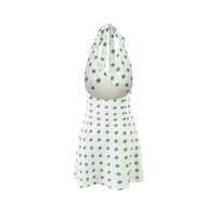 Retro Polka Dot Printed Strapless Neck Hot Girl Sexy Slim Dress - Thumbnail 2
