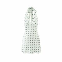 Retro Polka Dot Printed Strapless Neck Hot Girl Sexy Slim Dress - Thumbnail 3