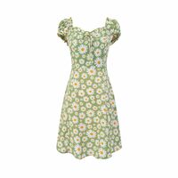 Small fresh pastoral style holiday casual print dress - Thumbnail 3