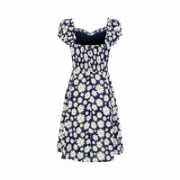 Small fresh pastoral style holiday casual print dress - Thumbnail 5