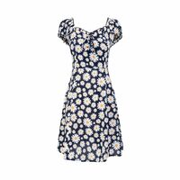 Small fresh pastoral style holiday casual print dress - Thumbnail 6