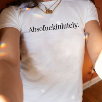 Free Shipping-ABSOFUCKINLUTELY BABY TEE - Thumbnail 1