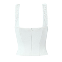 Casual embroidered bow tie stitching slim fit top camisole - Thumbnail 8