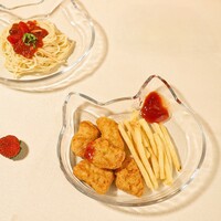 Thick Heat-resistant Cat Shape Glass Plates Set - Thumbnail 4