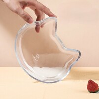 Thick Heat-resistant Cat Shape Glass Plates Set - Thumbnail 5