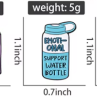 *Free Shipping*EMOTIONAL WATER~MENTAL~POSITIVITY JUICE PINS Set / 3 Pcs - Thumbnail 3