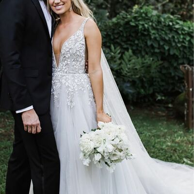 Sexy sheath lace v neck beach boho wedding dress bridal gown wedding gown