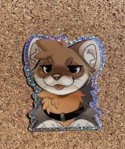 Glitter Smug Noodle 3” Vinyl Sticker 