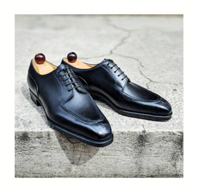 Handmade Men Black Grain Leather Oxford Dress Shoes