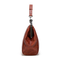 Fashion Soft Leather Women's Handbag Brown - Thumbnail 1