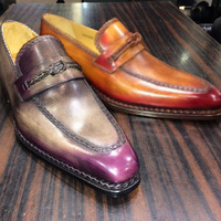 Luxury Formal Wear Edition Hand Stitch Loafers Slips On Shoes Wedding Outfit Shoes - Thumbnail 1