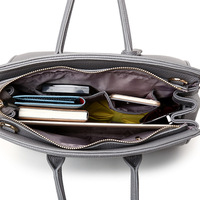 Fashion Platinum Bag Cross Shoulder Women's Handbag Grey - Thumbnail 1