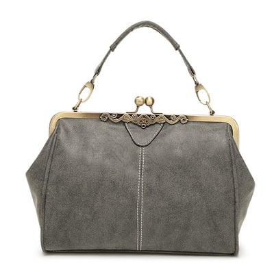 New women's handbag diagonal cross bag grey - Thumbnail 4