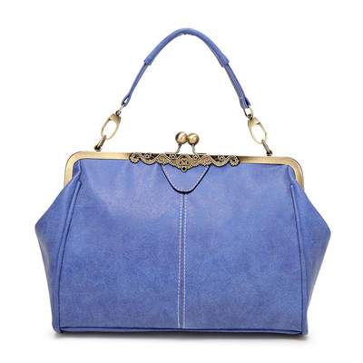 New Women's Handbag Diagonal Cross Bag Blue