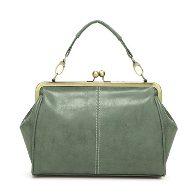 New Women's Handbag Diagonal Cross Bag Green