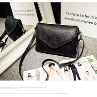 Fashion Women's Handbag Messenger Bag Black - Thumbnail 1