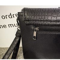 Fashion Women's Handbag Messenger Bag Black - Thumbnail 2