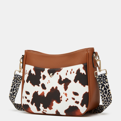 Fashion women's bag vintage handbag leopard brown - Thumbnail 4