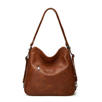 Women Shoulder Bag Vintage Crossbody Purse Handbag Brown - Thumbnail 3