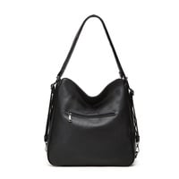 Women Shoulder Bag Vintage Crossbody Purse Handbag Black - Thumbnail 3