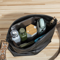 Women Shoulder Bag Vintage Crossbody Purse Handbag with Leopard Guitar Strap Hobo Bag Black - Thumbnail 2