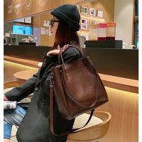 Women Designer Purses and Handbags Big Bucket bags Ladies Travel Crossbody Purse Brown - Thumbnail 1