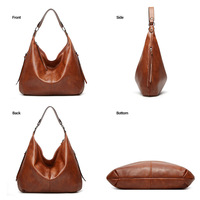 Women Shoulder Bags Tote Satchel Hobo 3pcs Purse Set Brown - Thumbnail 2