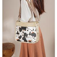 New Women's Bag Fashion Cow Pattern Shoulder Bag White - Thumbnail 2