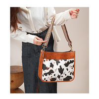 New Women's Bag Fashion Cow Pattern Shoulder Bag Brown - Thumbnail 2