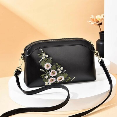New Soft Leather Shoulder Bag Black
