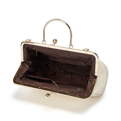 Fashion women's shoulder bag lace handbag white