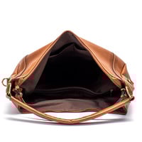 Women Fashion Handbags Wallet Tote Bag Shoulder Bag Two Piece Brown - Thumbnail 2