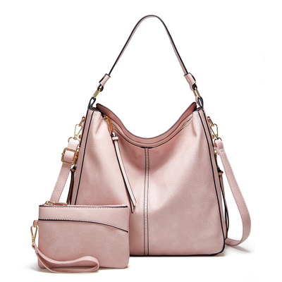 Handbags for women large designer ladies hobo bag two piece pink - Thumbnail 4
