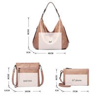 Women Handbags Purse Ladies Boho Shoulder Bag Crossbody Purses Pink - Thumbnail 2