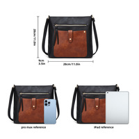 Women Vegan Leather Handbags Tote Purse Shoulder Bag Large Ladies Hobo Bags Multi - Thumbnail 1