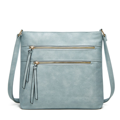 Women trendy vegan leather hobo handbags blue - Thumbnail 5