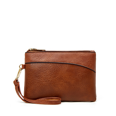 Women card holder phone organizer ladies travel purse brown - Thumbnail 5