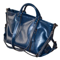 Women Trendy Vegan Leather Hobo Handbags Blue - Thumbnail 1