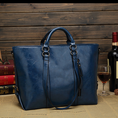 Women's evening handbag satin shoulder bag purse blue