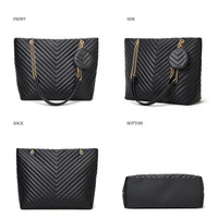 Women Fashion Handbags Wallet Tote Bag Shoulder Bag Top Handle Satchel Purse Black - Thumbnail 2