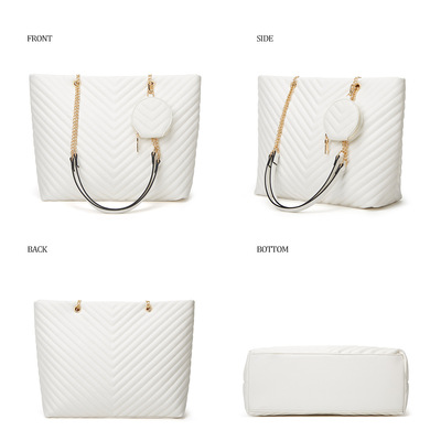 Women fashion handbags wallet tote bag shoulder bag top handle satchel purse white