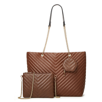 Women fashion handbags wallet tote bag shoulder bag top handle satchel purse brown - Thumbnail 5