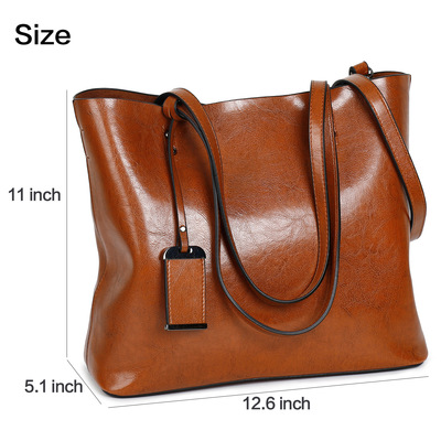 Women tote bag handbags pu leather fashion hobo shoulder bags black