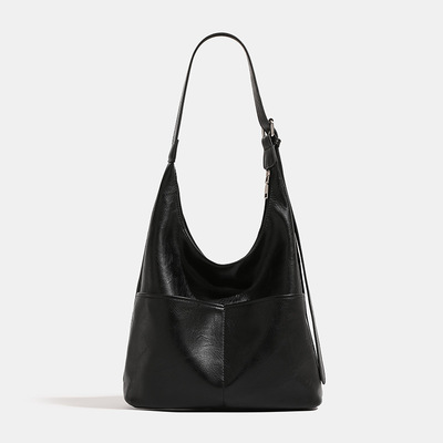 Women crescent hobo bags trendy purses black - Thumbnail 5