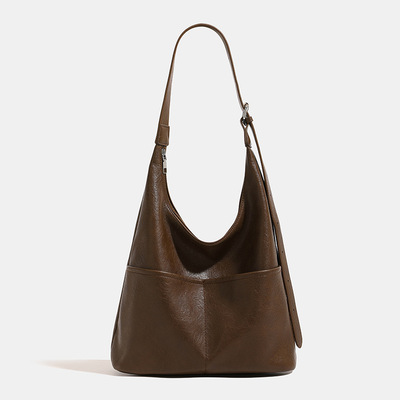Women Crescent Hobo Bags Trendy Purses Brown
