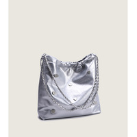 Fashion Tote Bag Shoulder Handbags Silver - Thumbnail 1