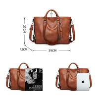 Women Genuine Leather Purses Handbags Brown - Thumbnail 1
