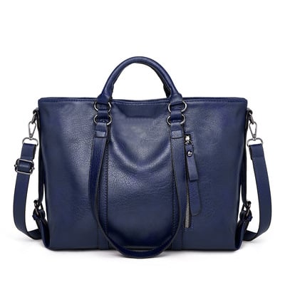 Women genuine leather purses handbags shoulder bag blue - Thumbnail 5
